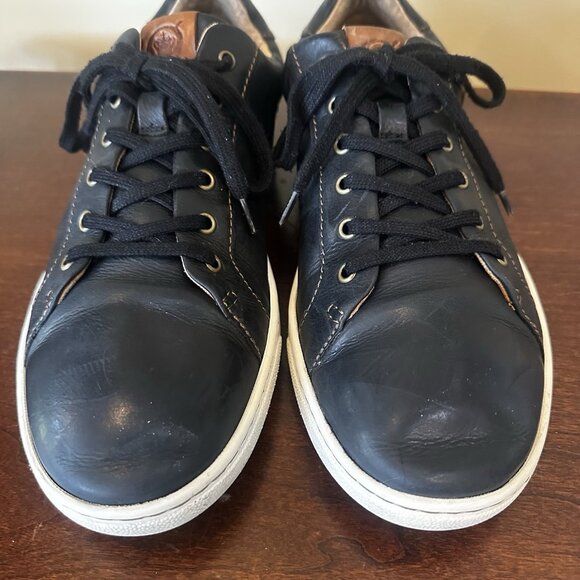 Born Mens Allegheny II Sneaker Size 10.5M Black Leather Casual Lace Up Shoe Low - Picture 11 of 13